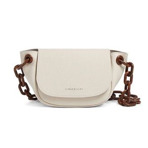 Simon Miller - Bend shoulder bag - white leather acrylic chain